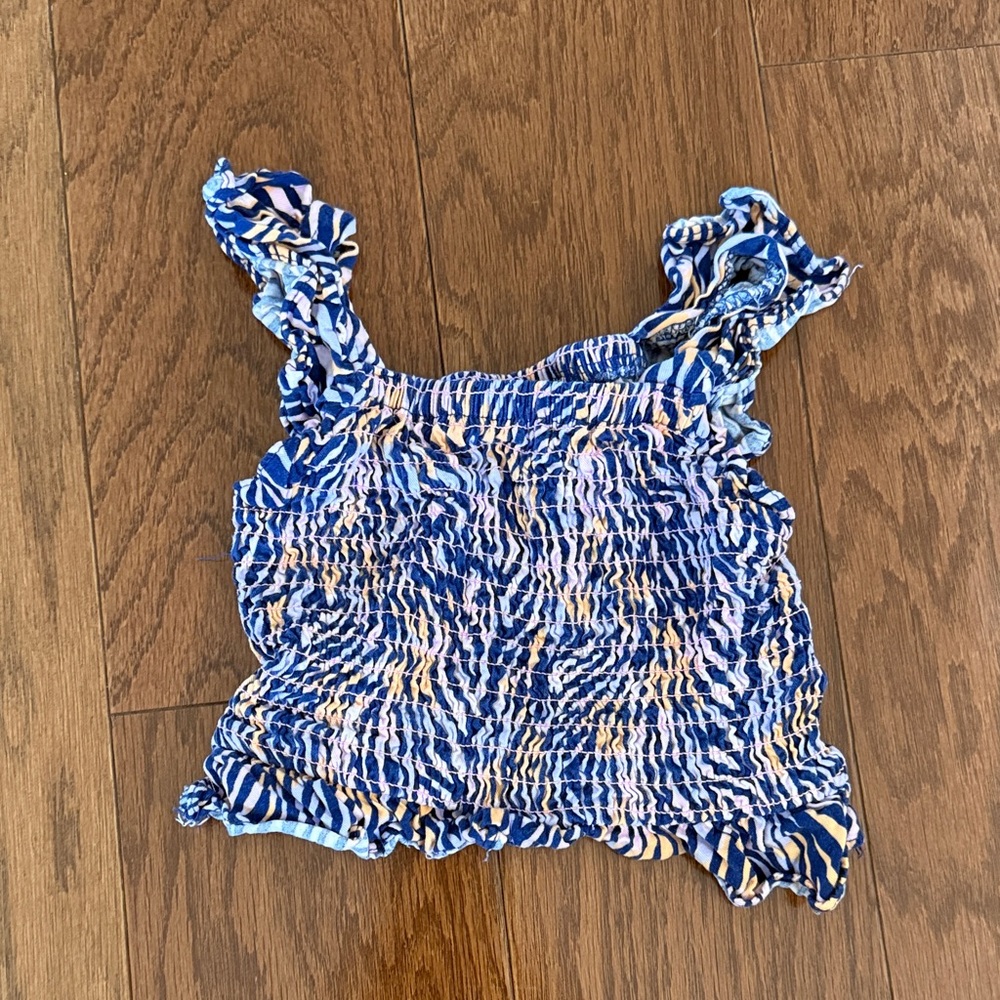 Vince Camuto Blue and White Kids Tank Top